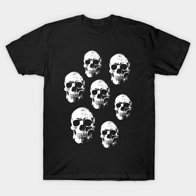 Halloween Skull Band T-Shirt by R LANG GRAPHICS